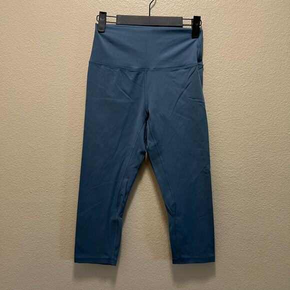The 'Iwa Company Designed In Hawai'i Leggings Blue Hi-Rise Stretch Yoga Gym Sz L - Picture 2 of 6